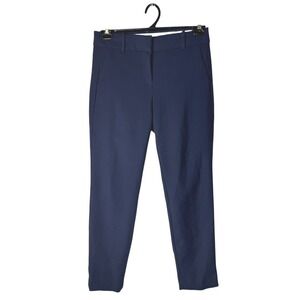 J Crew Pants Women 4 Navy Blue Ankle Tapered Leg Career Office Casual‎ Preppy